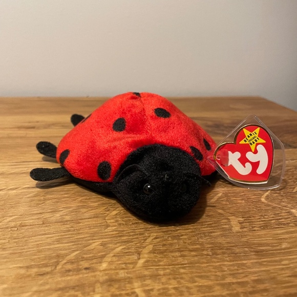 Ty Beanie Babies Lucky Ladybug Red Black 1995 – New Tag Protector VINTAGE - Picture 1 of 9